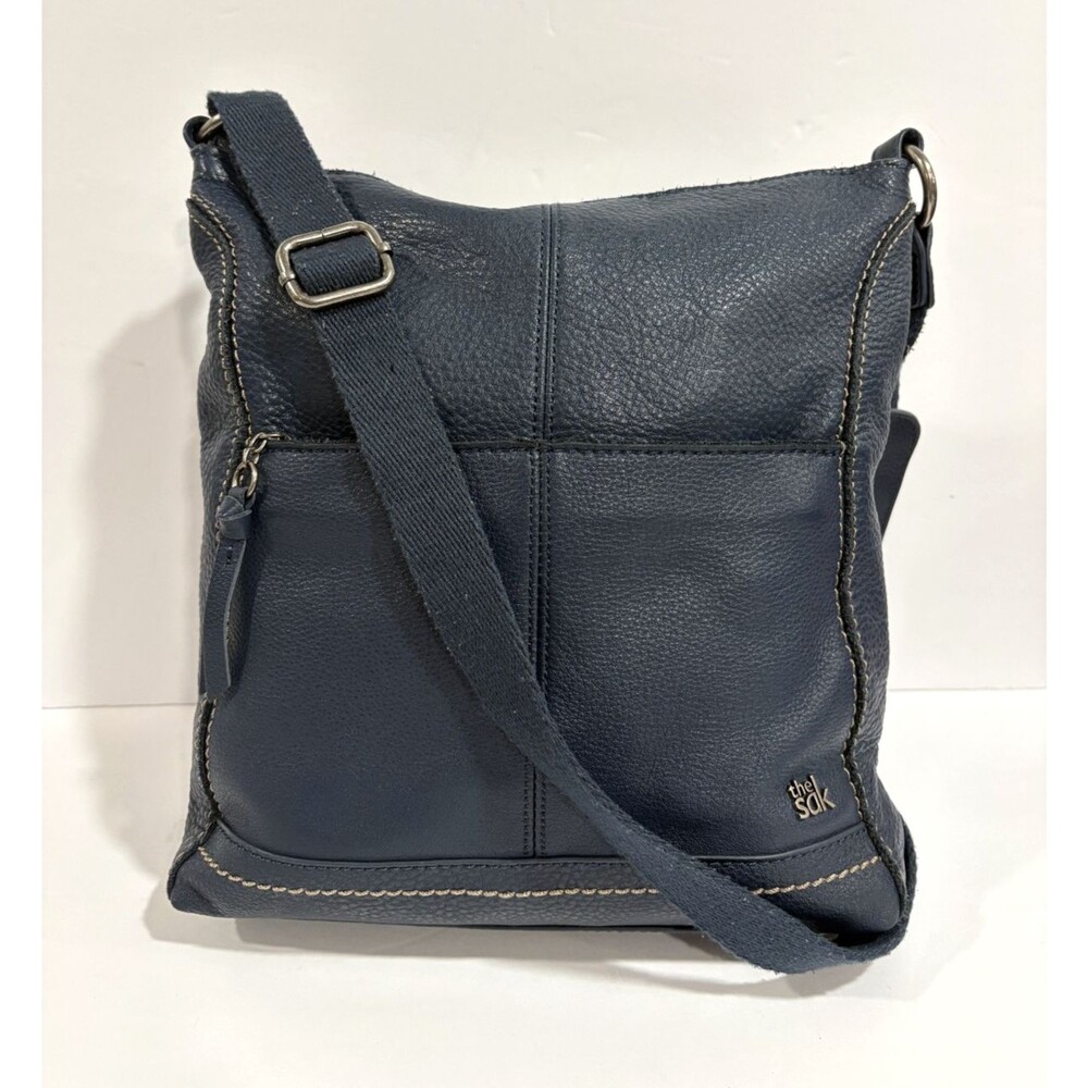 The Sak Iris Women's Crossbody Navy Blue Pebbled Leather Shoulder Bag